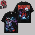 Vintage Magneto X-Men Comic Graphic Tee Premium Acid Washed Cotton T-Shirt, MCU