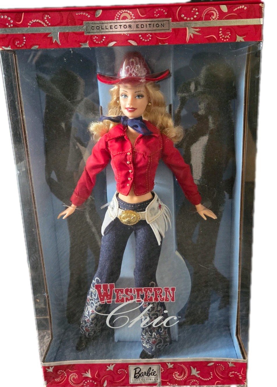 2001 Western Chic Barbie Cowgirl In Box #55487 Vintage Doll 