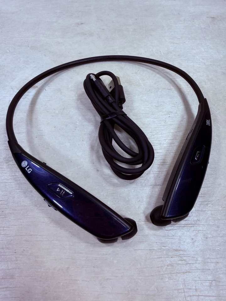 LG TONE ULTRA HBS-810 Blue Neckband Headsets -JBL Navy Bluetooth Headphones - Image 2 of 4