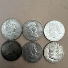 1963 1961 Benjamin Franklin Silver Half Dollar Lot