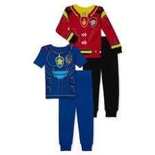 Paw Patrol Toddler Marshall  Chase 4 Pc Pajama Set, Tight Fitting - 2T