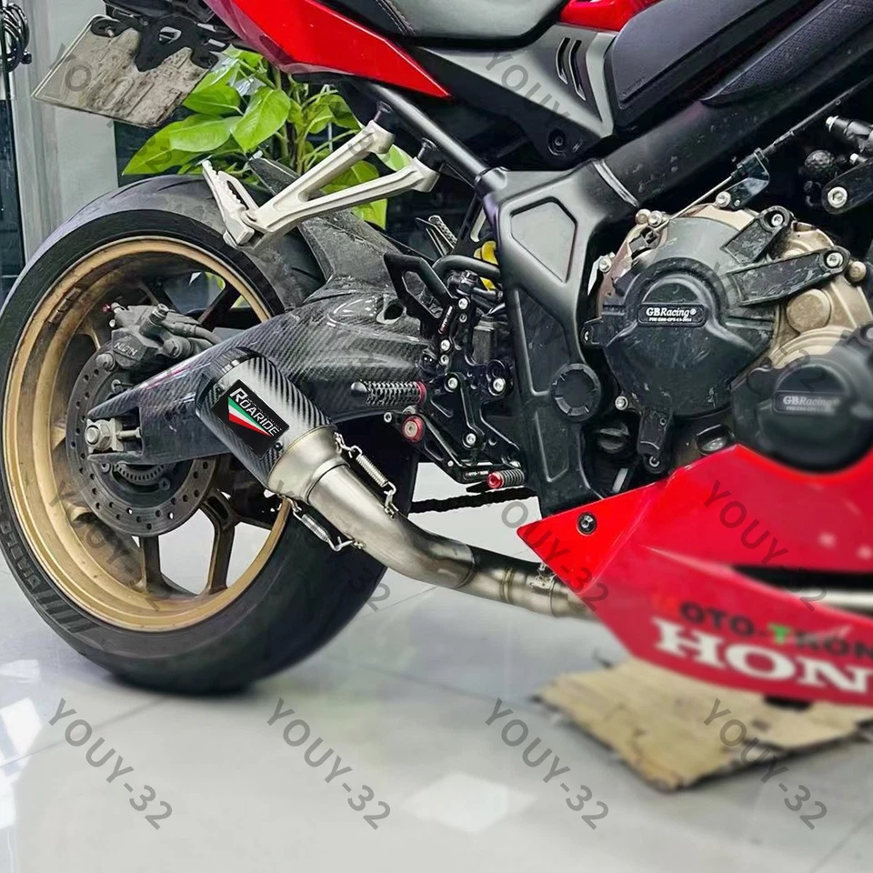 For Honda CBR650R CB650R F CBR650F Exhaust Muffler Full System Header Link Pipe - Image 3 of 4