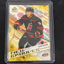 2025-26 Ryan Suzuki Upper Deck SP Game Used New Grooves Gold /149 Rookie #NG-24 