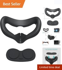 Washable Black Silicone Face Cover Lens Protector for VR Headset Comfort