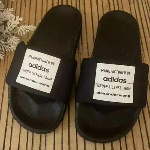 Sandali Adidas x Alexander Wang Adilette Lycra neri slide 7 uomo