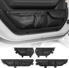 Car Door Storage Pockets Compatible with Wrangler  Gladiator, Front  Rear Do