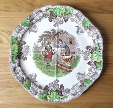  Copeland Spode Pottery Byron Series No 1 Pattern Sectioned Sandwich Plate