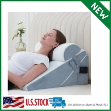 3Pcs Orthopedic Bed Wedge Pillow for 22" x x 12", Grey