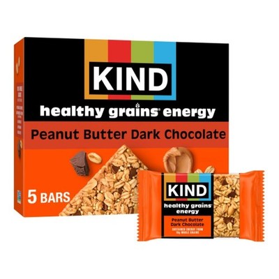 KIND Healthy Grains Energy Bars, Peanut Butter Dark 1 Count (Pack of 5) 