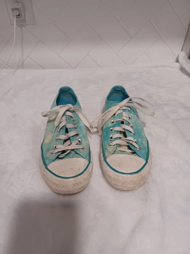 Sneakers basse Converse All Star donna TAGLIA 7 5 colore acqua blu usura visibile
