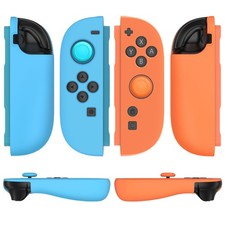 Funda Silicona Joy Con para Nintendo Switch 2 2025 (Azul Neón+Naranja)
