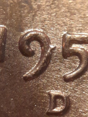1954 D/D RPM and chip up on 9 error uncirculated Lincoln Wheat Cent #11 - Picture 5 of 7