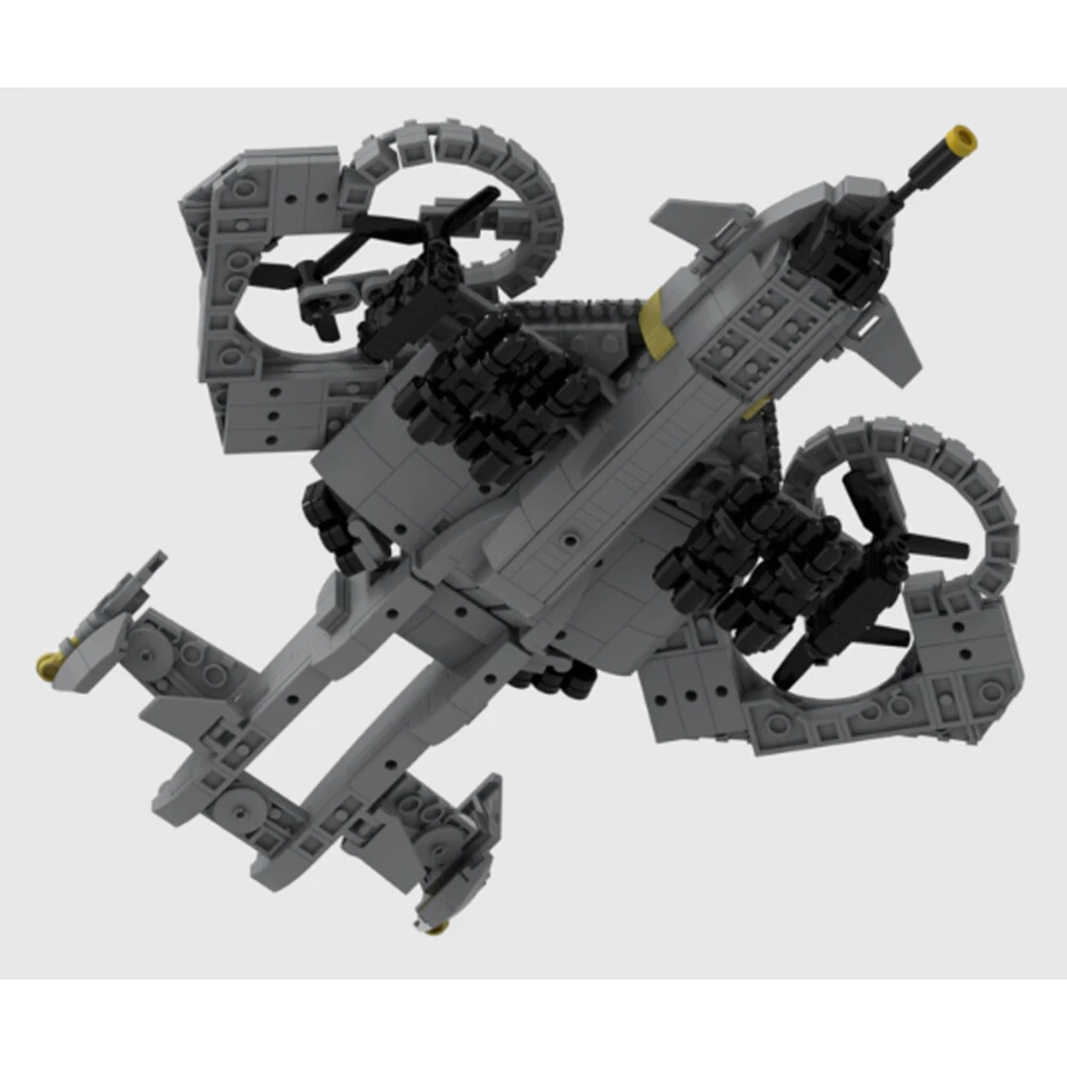 MOC: Sci-fi Helicopter with Display Stand from the New Movie 740 Pieces DIY - Image 4 of 4