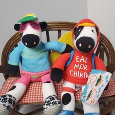 2 Chick-fil-A Cow Plush 9" Summer Traveler Roller Skate Chikin Is Rad Eat More