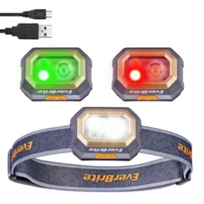 EverBrite Rechargeable LED Headlamp 700 Lumen 6 Modes with White/Red/Green Light