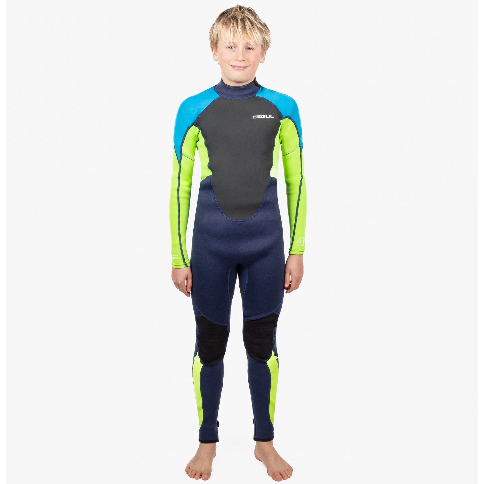 Gul Response 3/2mm Junior Wetsuit - Navy Lime - XXXS