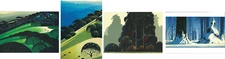 Lot of Four Eyvind Earle blank note cards: "Seasons" frame them 5x7