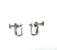 2X  Clip-on Earring Findings Components Screw Back Ear Wire Non Pierced Earring