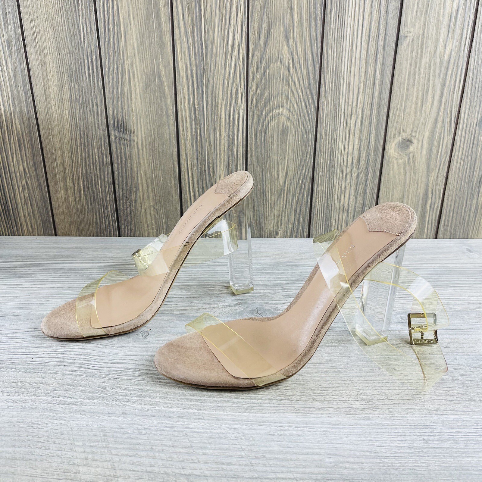 TONY BIANCO  Kiki Clear Vynalite heel pump sandal… - image 7