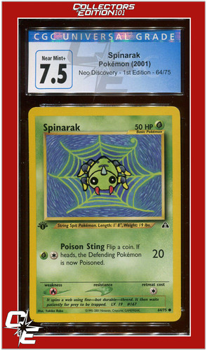 Spinarak (1st Edition) graded CGC 7.5 for sale on eBay