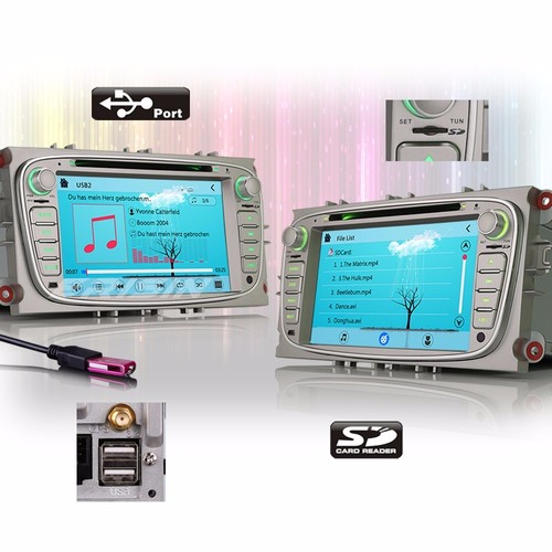 Car Radio Sat Nav Ford Mondeo Focus Galaxy 3G DVD CD MP3 BT RDS Can-bus 7608MEN - Picture 12 of 12