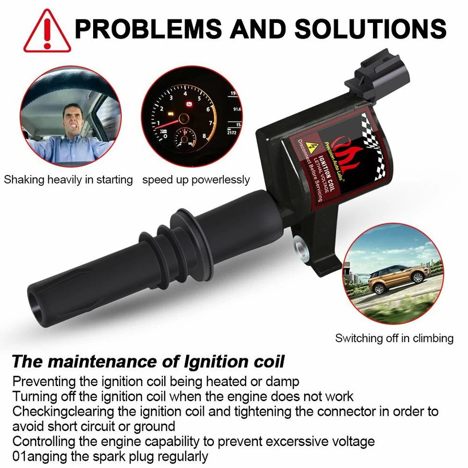 Paquete de 8 tapones de bobina de encendido de alto rendimiento DG511 para Ford F150 V8 5,4 L 2004-2008 Foto 3 de 4