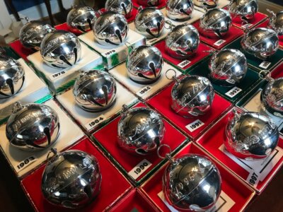 Vintage Wallace Silver Sleigh Bell Christmas Ornaments - 1971-2021 - Silver Ball