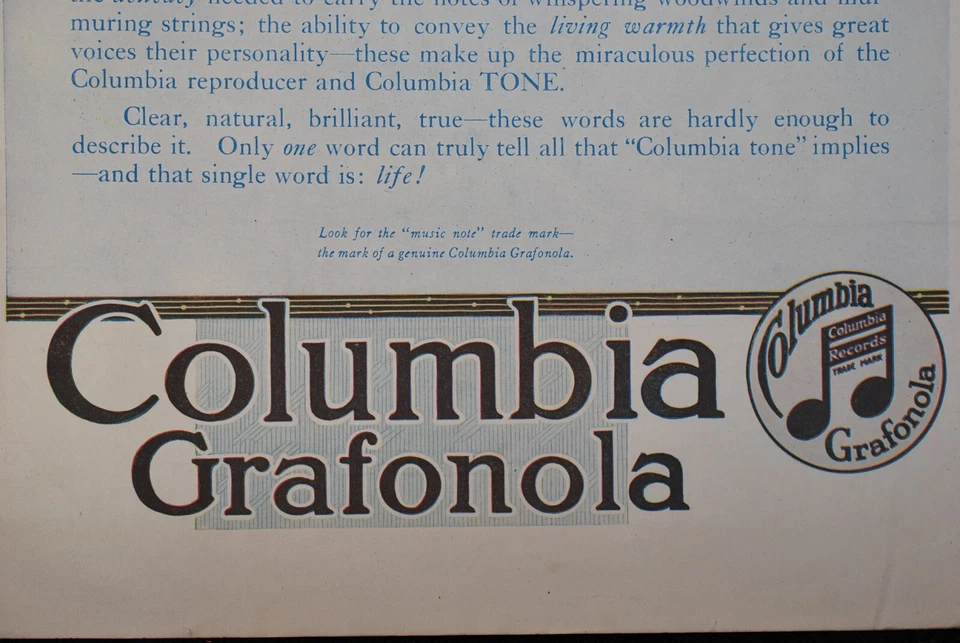 Antique Columbia Grafonola Advertisement For Record Reproducer Magazine Issue - Image 4 of 4