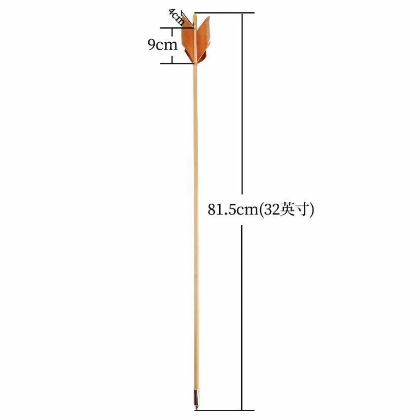 6pcs Archery Flu-Flu Wooden Arrows 4 Turkey Feathers Traditional Bow Hunting - Image 2 of 4