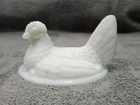 Vintage White Milk Glass Hen On Nest Replacement Lid HON