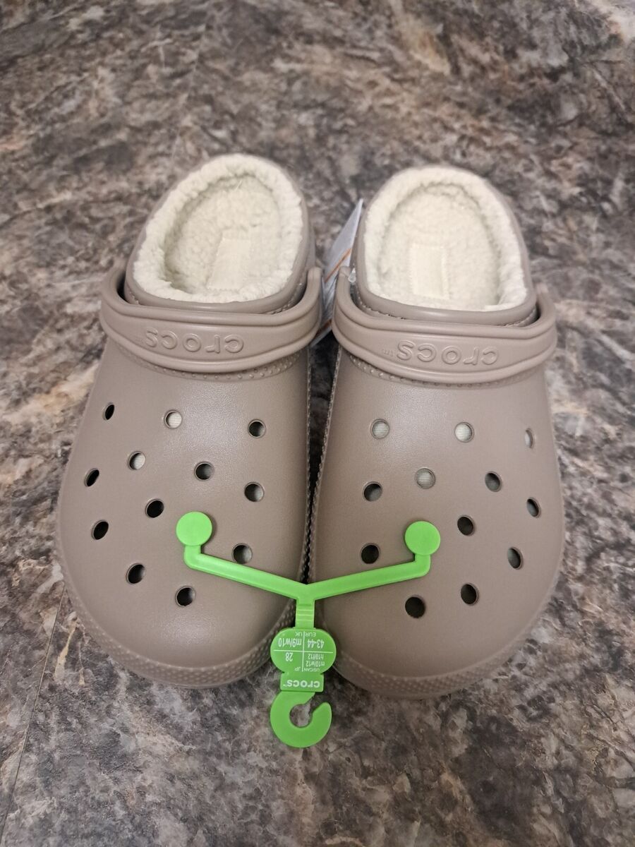 Crocs Unisex Classic Fuzz Lined Clog 203591-2YB - Mushroom Crocs Unisex Classic Fuzz Lined Clog 203591-2YB - Mushroom