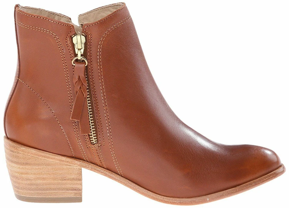 Nuevo 1883 by Wolverine Mujer Ella Marrón Tostado Cuero 5" Lado Zip Botines Nib - Imagen 3 de 4