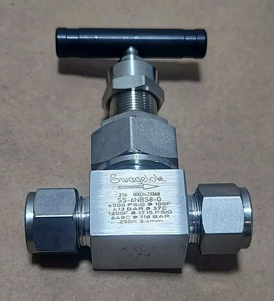 *BRAND NEW* Swagelok SS-6NBS8-G Needle Valve w/ Grafoil Packing 1/2" + Warranty! - Image 3 of 4