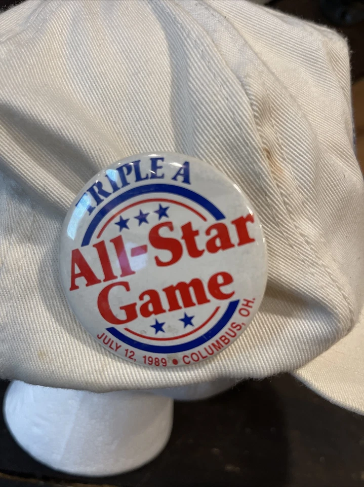 Cincinnati 1988 MLB All-Star Game Cap Snap Back Cincy Baseball Reds White W/ Pin - Image 3 of 4