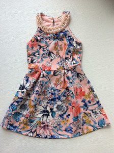 pink floral toddler dress