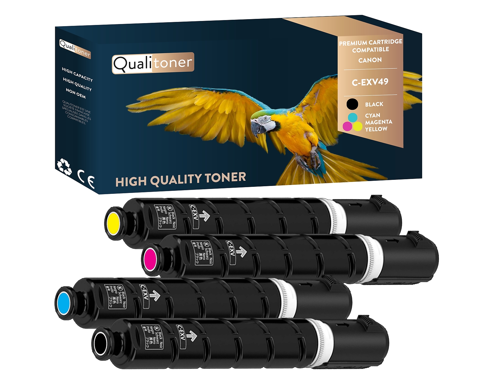 Toners Canon CEXV49 noir cyan magenta jaune pack de cartouches laser 8524B002