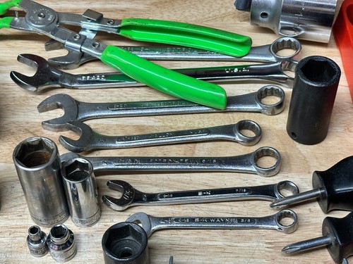 50pc+ Mechanics Tools, Wrenches, Sockets, Pliers, Specialty, Ratchet, SK & USA - Picture 6 of 12