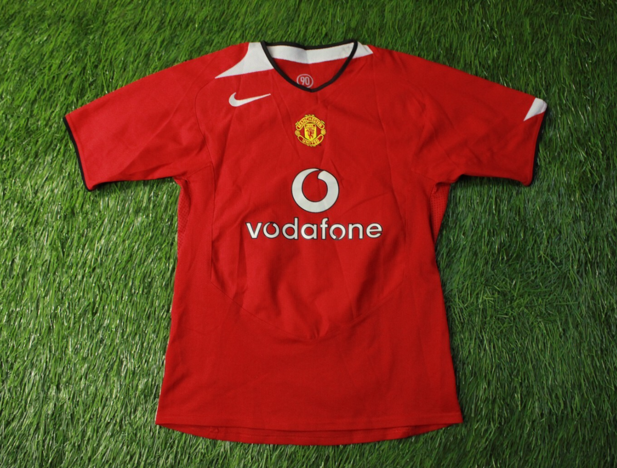 MANCHESTER UNITED 2004/2006 VTG FOOTBALL SHIRT JERSEY HOME NIKE