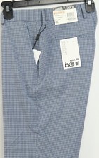  175 New Mens Bar III Slim Fit Blue Mini Check Stretch Suit Dress Pants 29 x 29