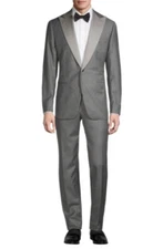 $3,500 NWT Paul Stuart Phineas Cole Wool Single Button Gray Tuxedo Suit 40-48 R