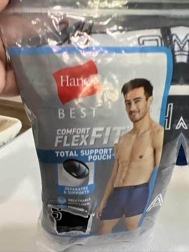 Hanes Men’s Boxer Briefs 3-Pack – Small 28-30", Comfort Flex & Support - Picture 3 of 6