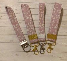 Pink Series 1 - Fabric Wristlet Key Fob/Keychain/