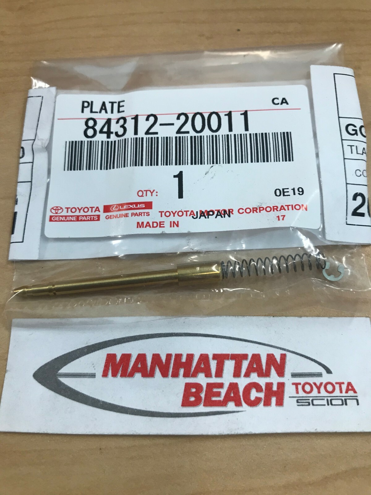 GENUINE TOYOTA STEERING WHEEL HORN CONTACT PLATE PLUNGER PIN KIT 84312