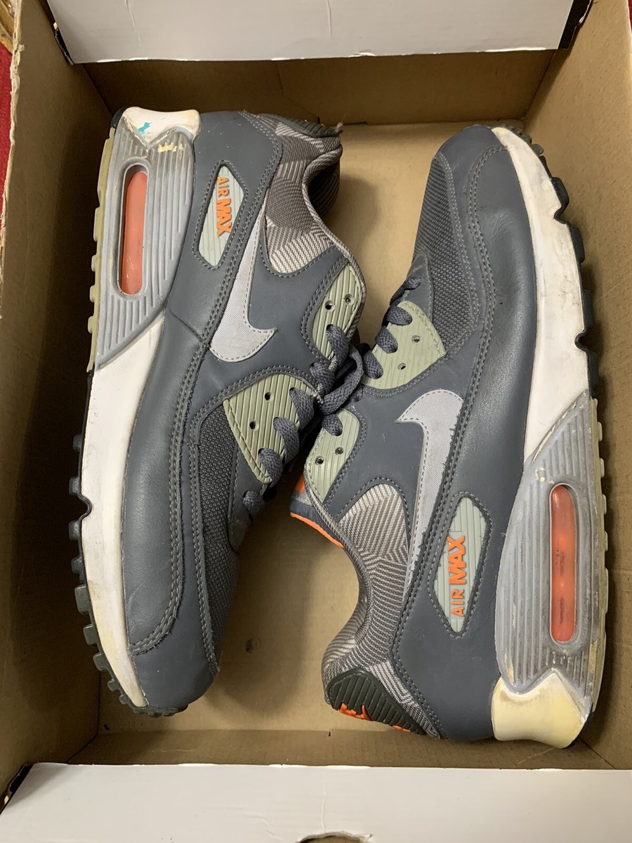 nike air max 90 orange and grey