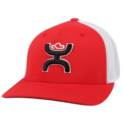 Hooey  Men's Coach 5-panel Red & White Flexfit Cap 2112RDWH