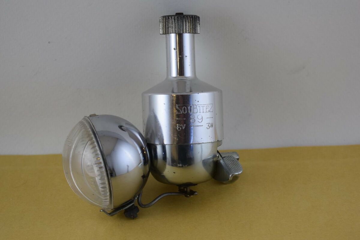 SOUBITEZ 89 Dynamo bicycle head light 6v 3w chrome Retro SOUBITEZ 89 Dynamo bicycle head light 6v 3w chrome Retro