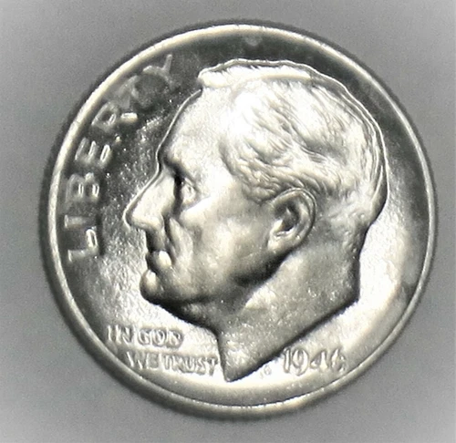 1946 D Roosevelt Dime, Brilliant Uncirculated , 1st year minted.   D0920