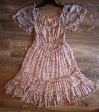 Love the Label x Anthropologie Sz M Waterlily Print Off The Shoulder Dress $395