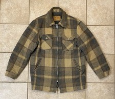 Vintage 60 s 70 s Woolrich Wool Buffalo Plaid Jacket Sherpa Mackinaw Cruiser Lg