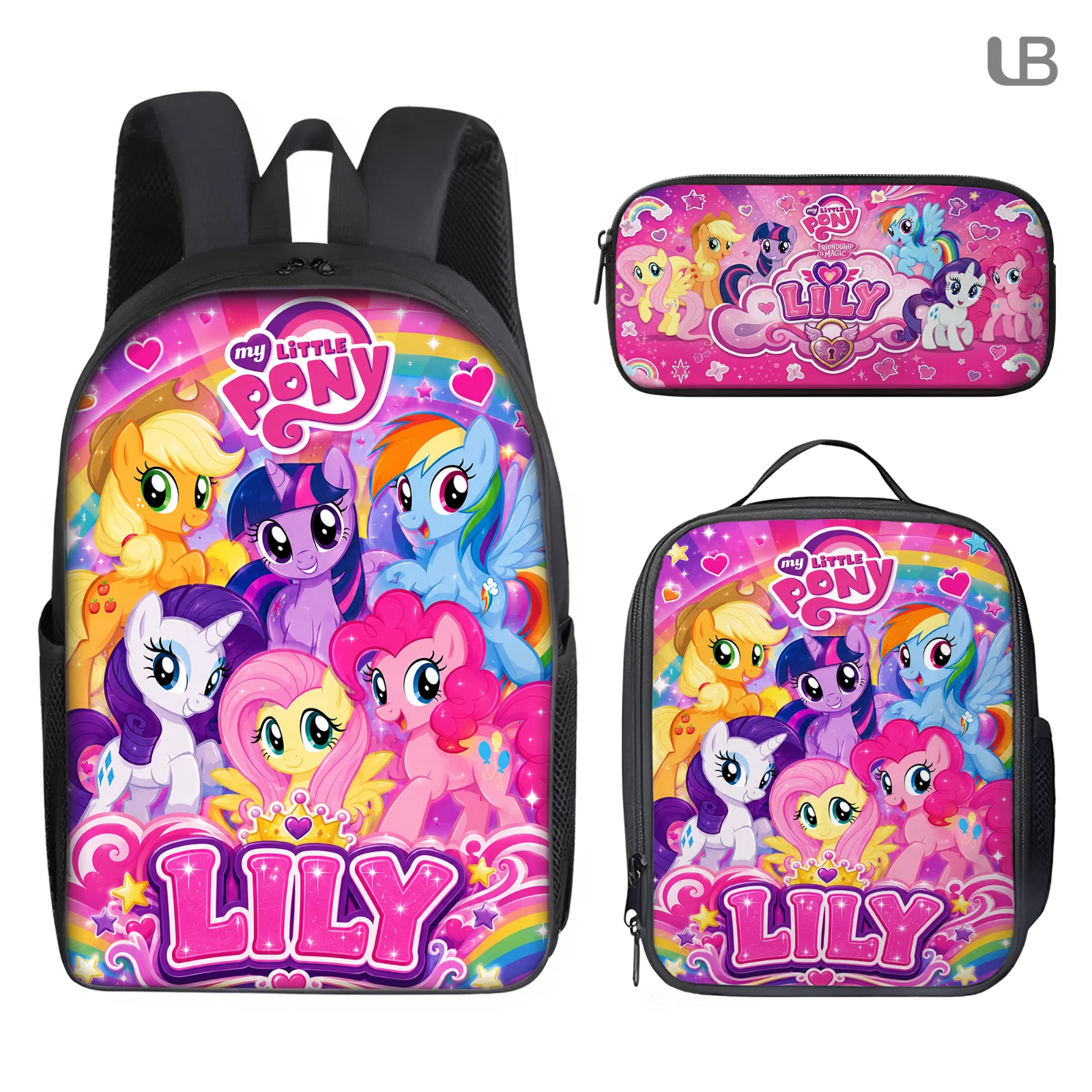 School Backpack Set Pony Friendship Is Magic Kids Gift